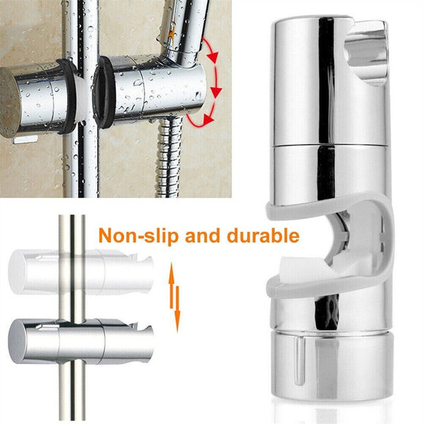 18-25mm Replacement ABS Chrome Shower Rail Head Slider Holder Adjustable Bracket