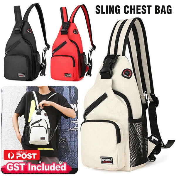 Men Women Sling Bag Chest Fanny Packs Cross Body Travel Sports Shoulder Backpack