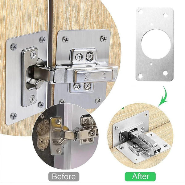 Repair Mount Tool Hinge Repair Plate Rust Resistant Steel Furniture Cupboard