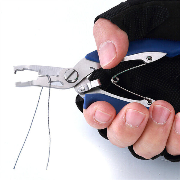 1-3x Stainless Steel Fishing Plier Braid Mono Line Cutters Pliers Split RingTool