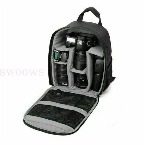 Waterproof Camera Backpack Soft Case Bag  Rucksack For Canon Nikon Sony DSLR AU