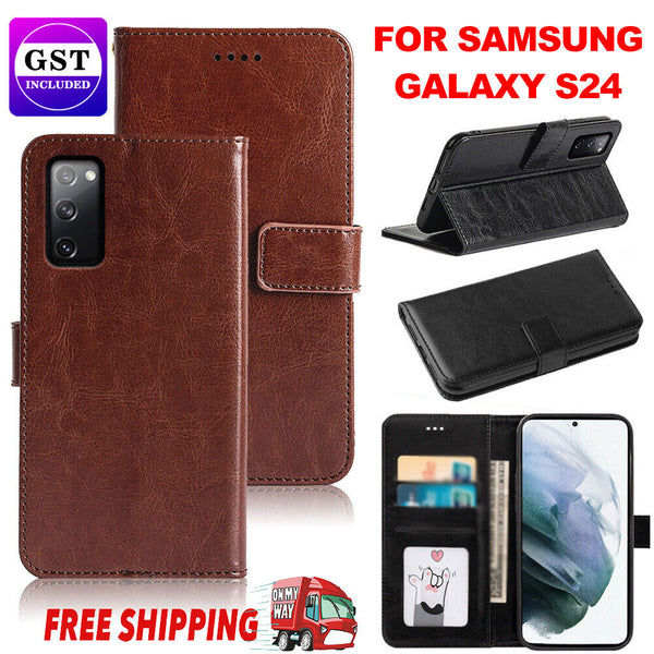 For Samsung Galaxy S24 Ultra Card Wallet PU Leather Case Cover Multifunctional