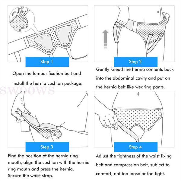 Hernia Belt for Men Brace with Double Compression Truss Pads inguinal Support.