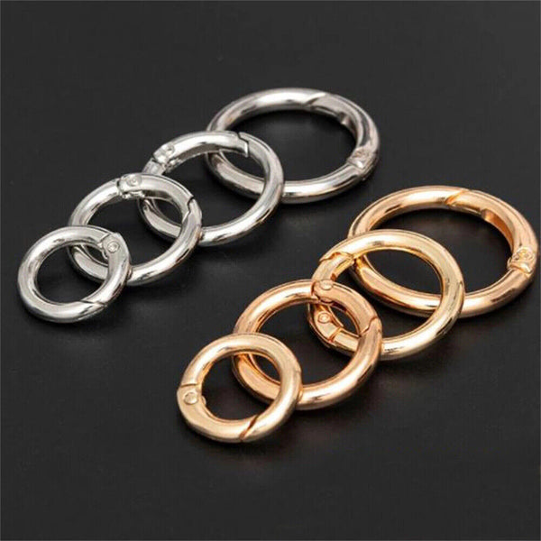 50/100x Metal Spring O-Ring Buckles Clips Carabiner Bag Belt Push Gate Snap Hook