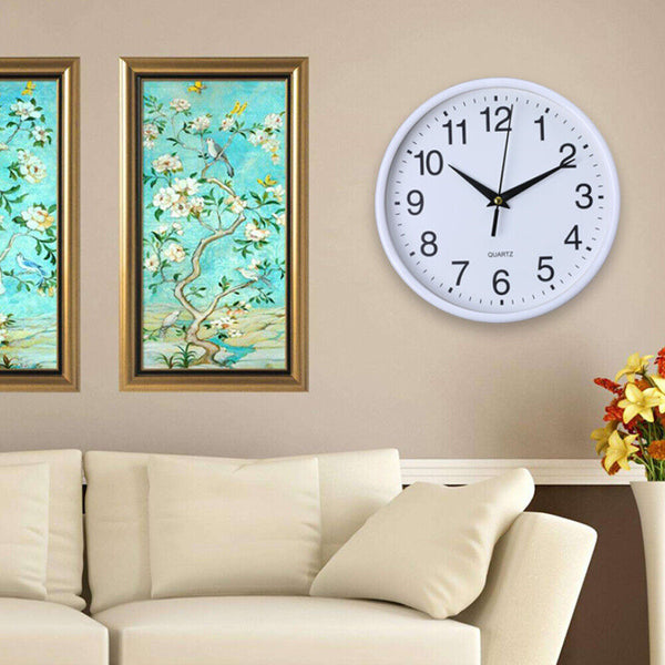 Wall Clock Quartz Round Square Wall Clock Silent Non-Ticking Battery Operated AU