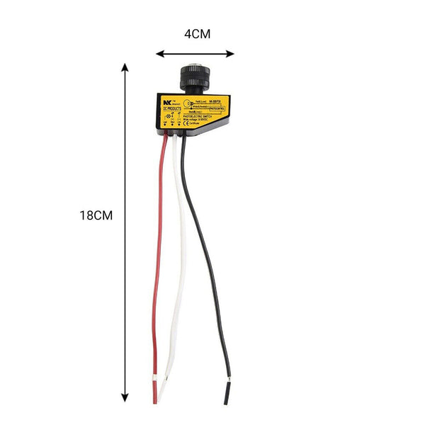 DC 12V 48V Dusk To Dawn Photocell Light Switch Light Sensor Control Switch 8-50V