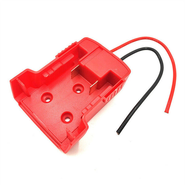 Battery Adapter For Milwaukee M18 18V To Dock Power 2 Wirings Output DIY Red BlK