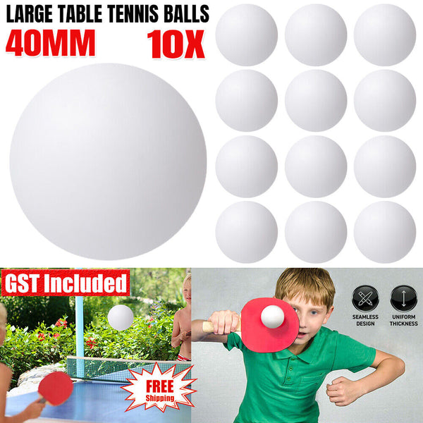 10x Pcs 40mm Large Table Tennis Balls Training Ping Pong White