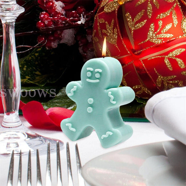 Silicone Mould 3D Art Wax Mold Christmas Candle Mold Snowman Tree Making Mold