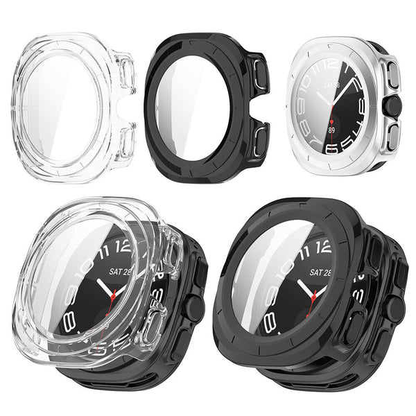 1/2 Rugged Glass Screen Protector Case Cover For Samsung Galaxy Watch Ultra 47MM