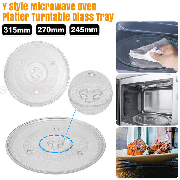 Microwave Oven Platter Turntable Glass Tray Food Glass Plate Dia 245/270/315mm