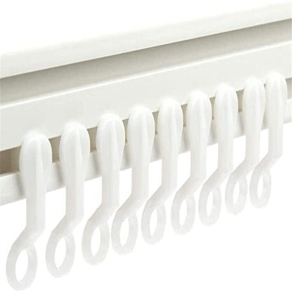 UP 200PCS Curtain Track Gliders Extendable Universal Slider Runners Rail Hooks