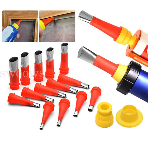 22PCS/SET Caulking Caulk Nozzle Applicator with Base Kits Sealant Finishing Tool