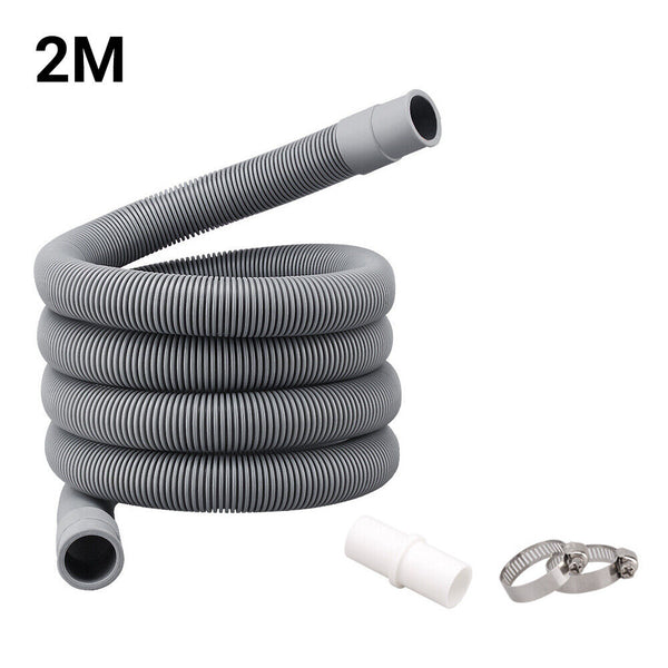 1/2/3M Washing Machine Dishwasher Drain Waste Hose Extension Pipe Sets Universal