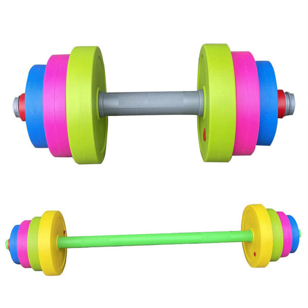 AU Kids Adjustable Barbell Toy Set Durable Exercise Dumbells Toys-LongShort