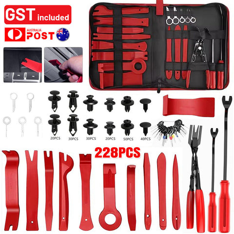 228Pc Car Trim Removal Tool Kit Retainer Bumper Clips Panel Door Radio Removal