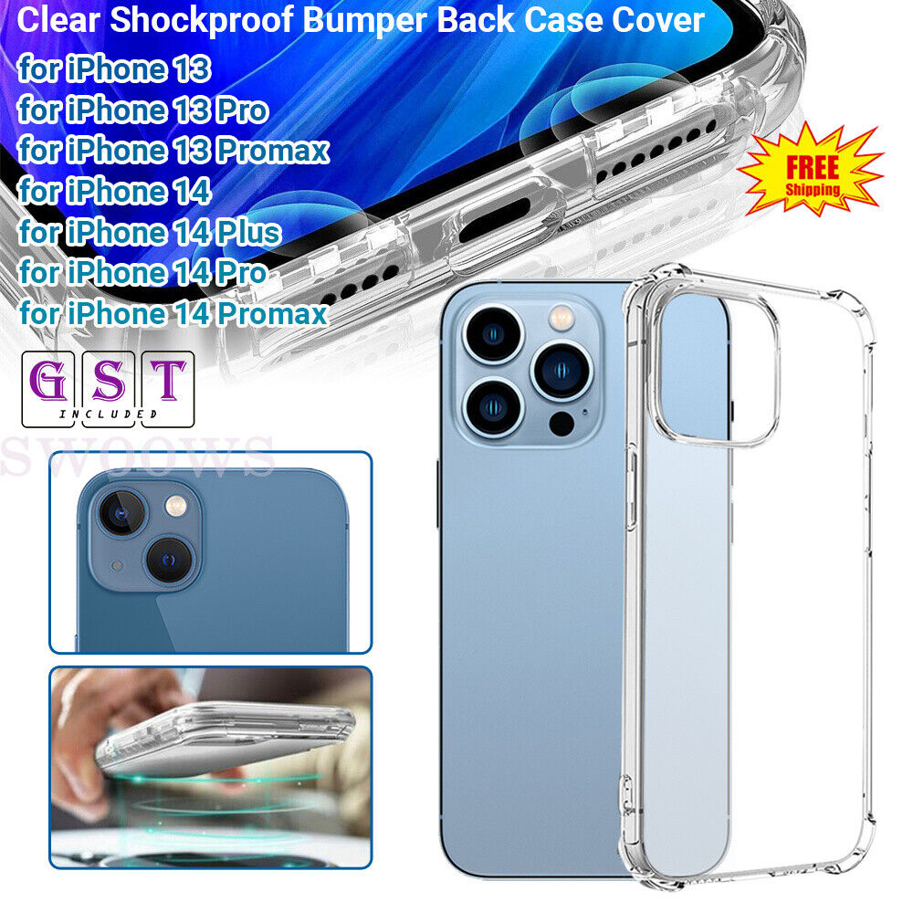 Clear Shockproof Bumper Back Case Cover For iPhone 14 Pro 13 Pro Max