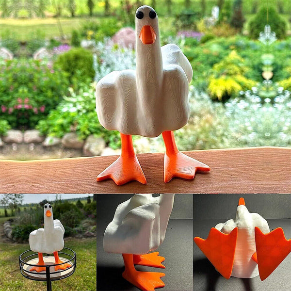 2024 Duck You Resin Duck Figurine Ornament Little Duck Figurine Yard Art Decor