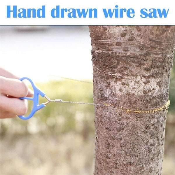 1/2x Outdoor Stainless Steel Chain Wire Saw Emergency Camping Hiking Survival