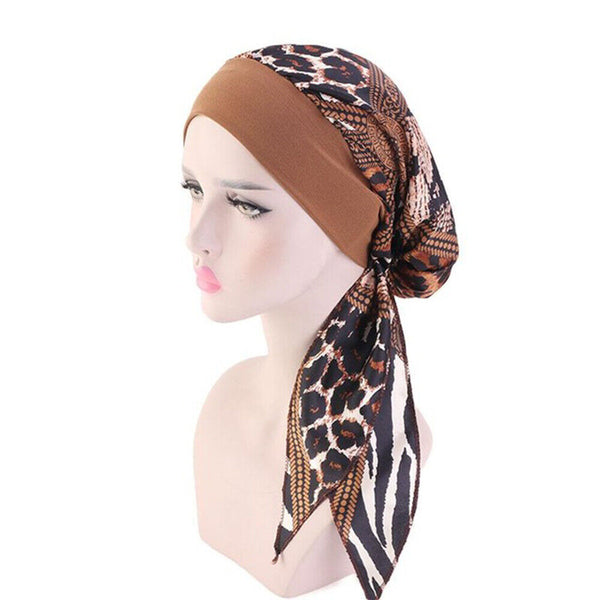 Women's Floral Chemo Cap Cancer Hat Muslim Hair Scarf Turban Hijab Head Wrap NEW