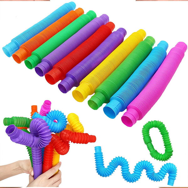 1/12Pcs New Fidget Pop Tube Toys For Kids and Adults, Pipe Sensory Tools Relief