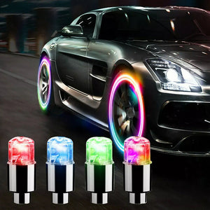 4-16pcs LED Wheel Tire Air Valve Stem Caps Neon Light For Motor Bike Car Bicycle