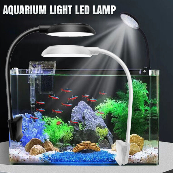 360º Aquarium Light LED Lamp Aqua Plant Fish Tank Lighting Clip-On Bracket Light