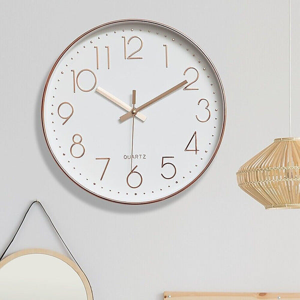 Wall Clock Quartz Round Square Wall Clock Silent Non-Ticking Battery Operated