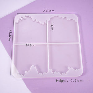 2x Coaster Resin Mold Casting Silicone Jewelry Agate Making DIY Mould Tool Craft