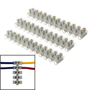 UP30x 12 Way 3A Plastic Terminal Block Wire Connector Barrier Strip Screw