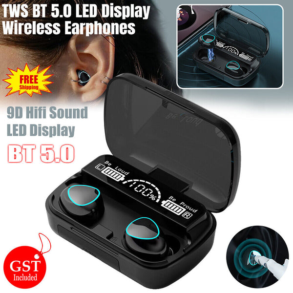 TWS Bluetooth 5.1 Wireless Earbuds Waterproof LED Display Earphones 2023 NEW AU