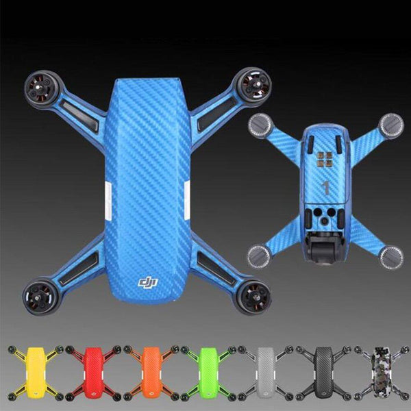 AU Waterproof Carbon Fiber Skin Cover Sticker Parts for Drone DJI Spark Stickers