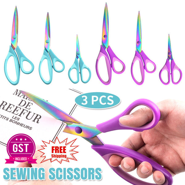 Tailor Titanium Soft Grip Sewing Scissors Set for Fabric Leather Dressmaking AU