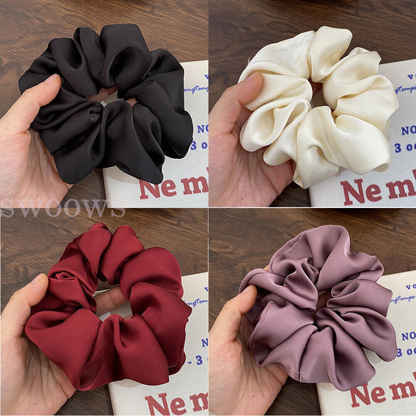 1/4pcX Large Scrunchies Hair Bands Bobbles Elastic Holder Girls Women Ponytail