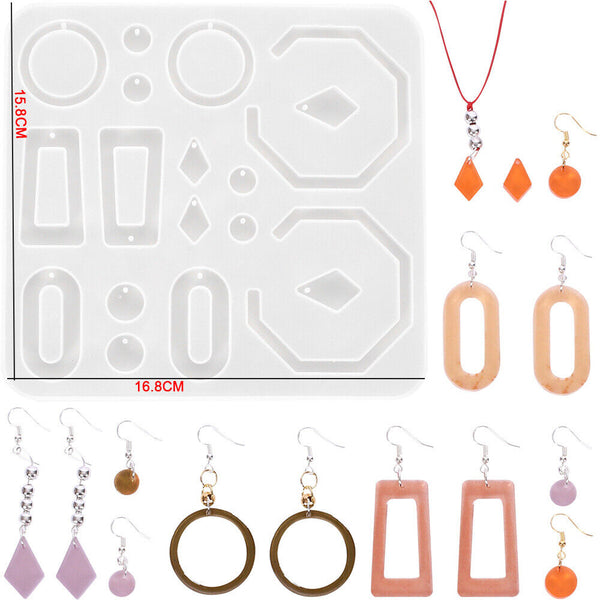 Silicone Resin Moulds Mold Jewelry Earring Pendant Casting Craft DIY Kit Set