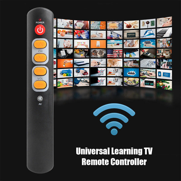 Universal 6 Key Learning Remote Control Big Yellow Button Copy IR Remote AU