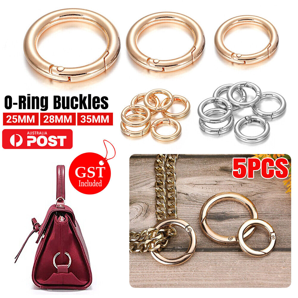 50/100x Metal Spring O-Ring Buckles Clips Carabiner Bag Belt Push Gate Snap Hook