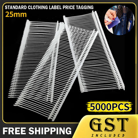 5000Pcs 25mm Eco-friendly clothing garment price label tagging tag gun barbs -N