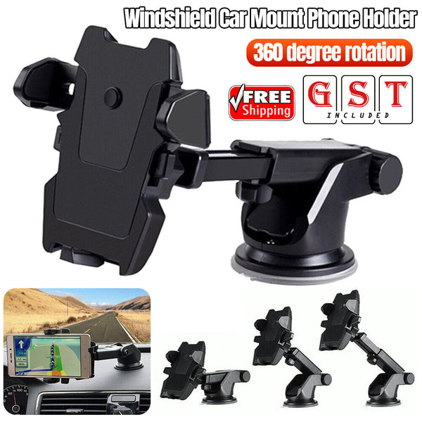 360 Degrees Windshield Car Mount Holder Phone Stand For GPS Mobile Phone