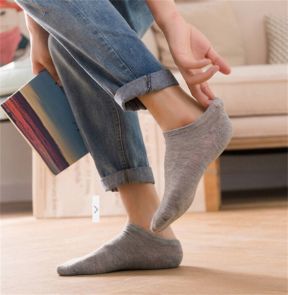 1-10 Pairs Low Cut Socks Cotton Soft Breathable Non-Slip Casual Ankle AU Hot