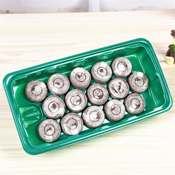 1-100pcs 3cm*1cm Peat Pellets Seedling Soil Block Starting Plugs Seed Starter AU