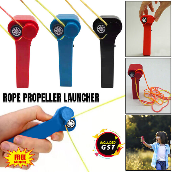 Rope Propeller Launcher String Handheld Sports Electric Toys Outdoor Kids Gifts