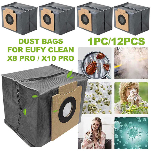 Replacement Dust Bags For Eufy Clean X8 Pro / X10 Pro Omni Robot Vacuum Cleaner