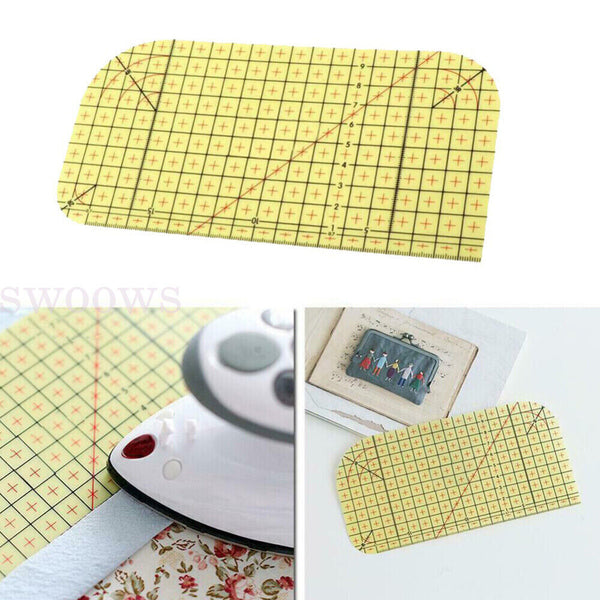 2Pcs Handmade Making Tool Sewing Patch Tailor Craft Measuring Hot Ironing Ruler