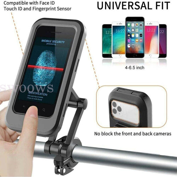 Waterproof Bicycle Bike Motorcycle Handlebar Mount Holder Case For Mobile Phone