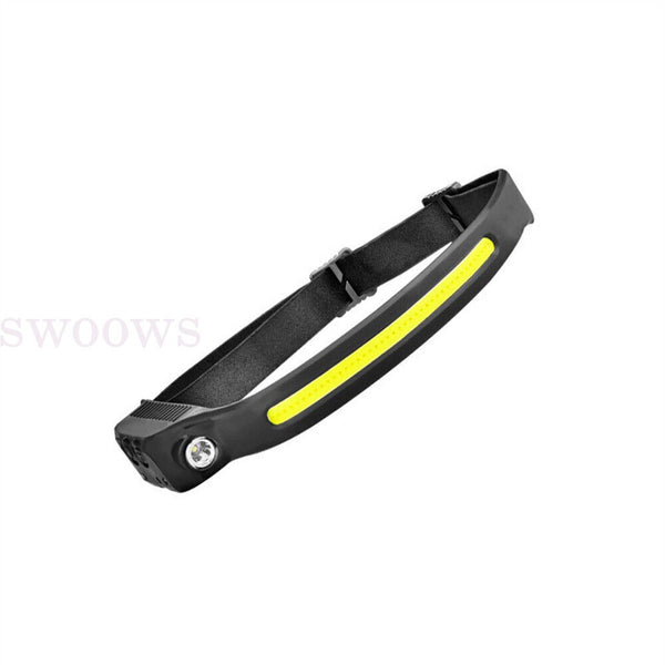 Waterproof COB LED Headlamp Motion Sensor Head Torch USB Rechargeable Headlight