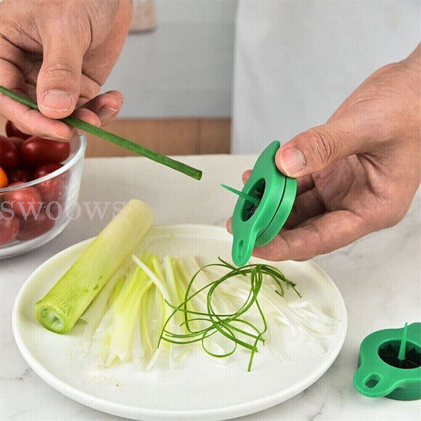 Onion Fruit Vegetable Scallion Cutter Shred Silk Chopped Onion Slicer w/ GIFT