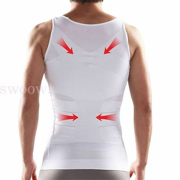 Men Sweat Body Shapers Vest Waist Trainer Slimming Corset Shapewear