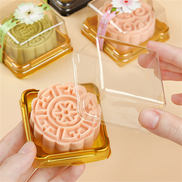 50pcs Square Moon Cake Dessert Mooncake Packaging Box Container AU Size S/M/L