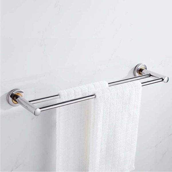 40/50cm Single Double Towel Rail Rack Holder Wall Mounted Bathroom Kitchen AU